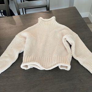 Cropped Cream Sweater